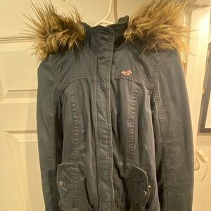 Heavy duty faux fur hollister jacket